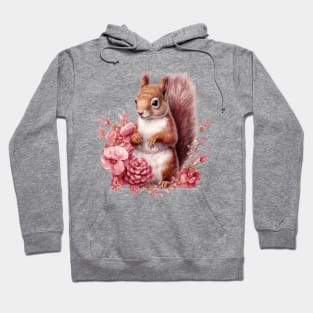 Pink Christmas Squirrel Hoodie